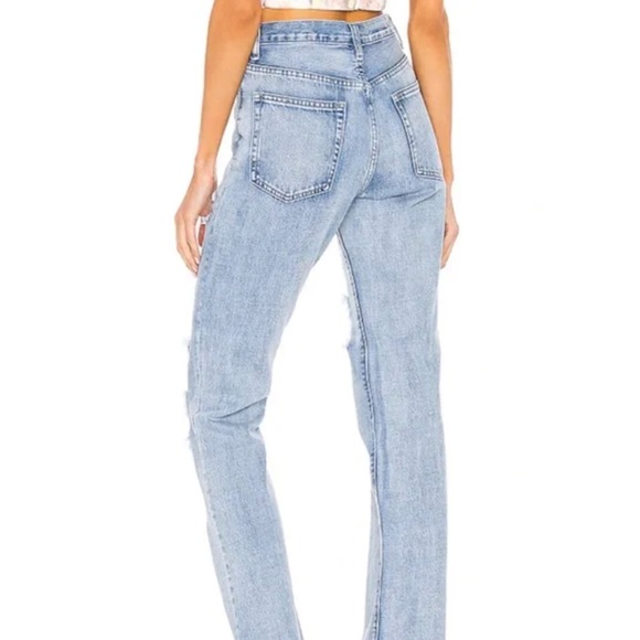 SUPERDOWN • Light Wash Ramona Distressed Straight Jeans - Picture 15 of 16